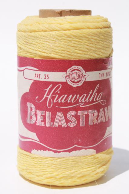 vintage Belastraw raffia straw type yarn, embroidery thread or package tying cord