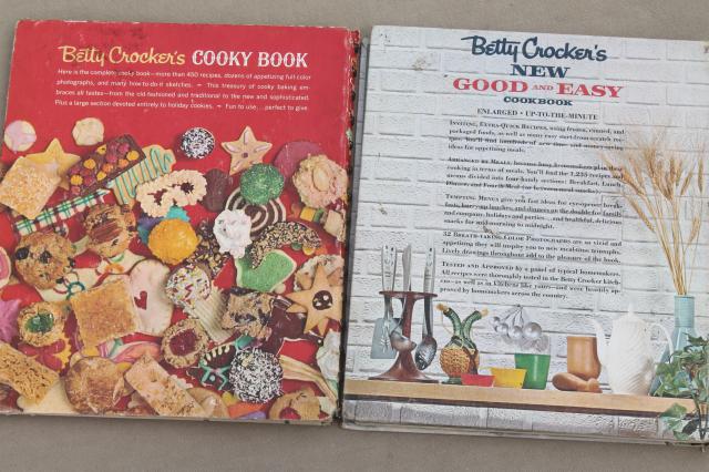 vintage Betty Crocker cookbooks, Cooky book cookies, New Good & Easy recipes 1960s
