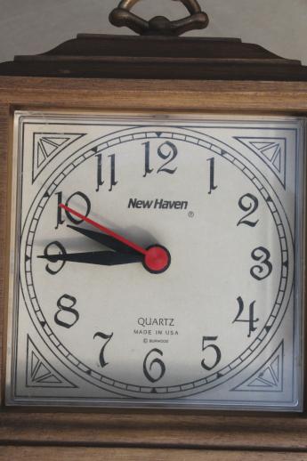vintage Burwood plastic kitchen wall clock Give Us This Day Our Daily Bread