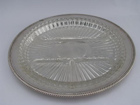 vintage Castleton silver plate serving pieces, pitcher, coffee service set, relish tray