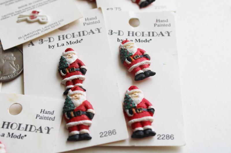 Mr. and Mrs. Claus - Shelly's Buttons - Christmas Buttons - Craft Scrap Sew