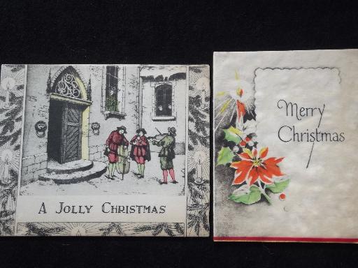 vintage Christmas greeting cards lot, great 1930s holiday graphics