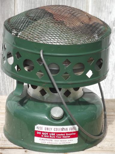 vintage Coleman catalytic camping heater, 3500 btu model 512a