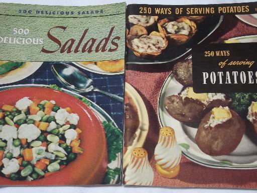 vintage Culinary Arts cookbooks, retro style food recipes, very kitschy!