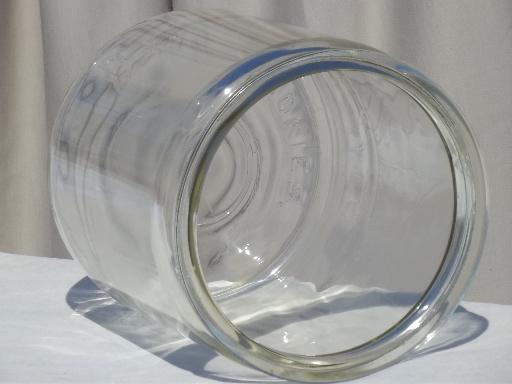 vintage Dad's Cookies jar, huge glass store counter display canister