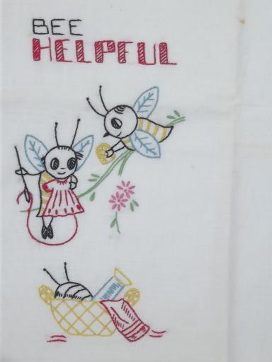 https://laurelleaffarm.com/item-photos/vintage-Days-of-the-Week-embroidered-kitchen-towels-busy-bee-worker-bees-Laurel-Leaf-Farm-item-no-u98217-7.jpg