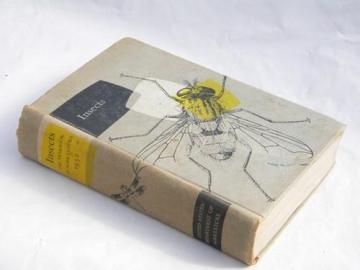 vintage Dept of Agriculture yearbook INSECTS - 1952 color litho plates