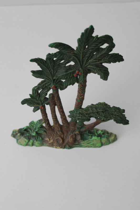 vintage Elastolin Germany palm tree for nativity scene or toy soldiers set