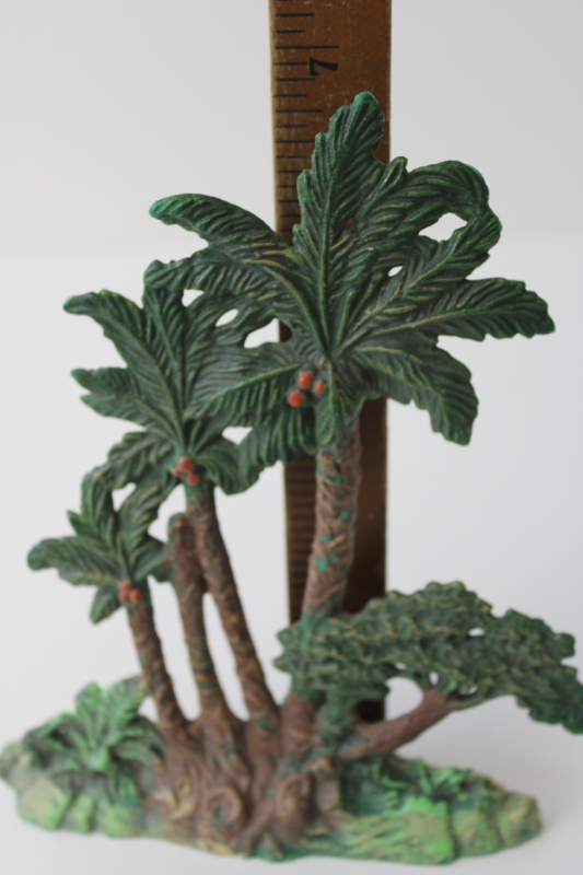 vintage Elastolin Germany palm tree for nativity scene or toy soldiers set