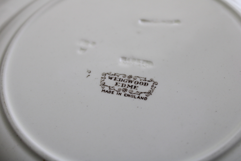 vintage England Wedgwood Edme fluted pattern plain cream china luncheon