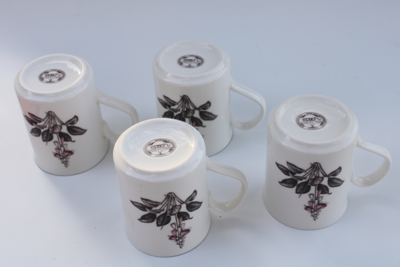 vintage Epoch Delphi mugs microwave safe English country style floral