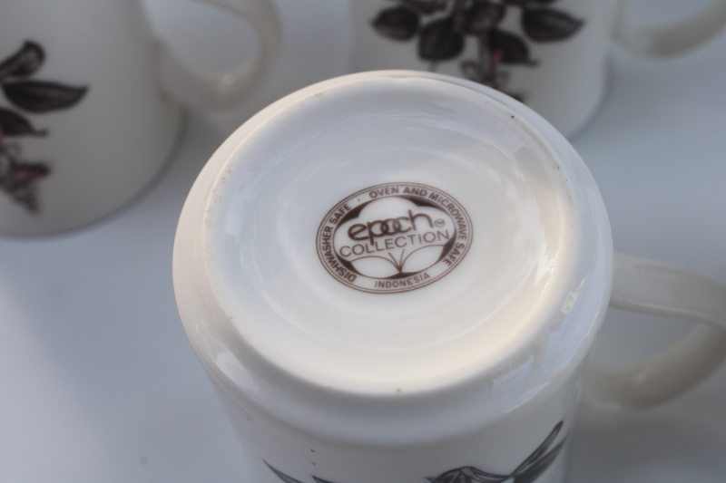 vintage Epoch Delphi mugs microwave safe English country style floral