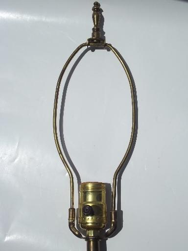 vintage Federal eagle antiqued brass cast metal figure table / desk lamp