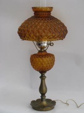 old glass lamps