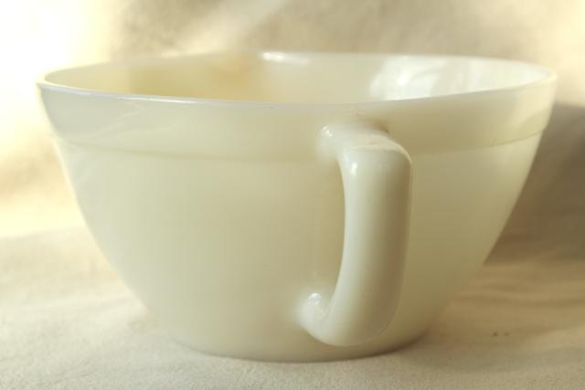 vintage Fire King Oven Ware custard ivory milk glass batter bowl mixing pitcher