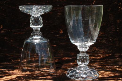 vintage Fostoria American Lady pattern water goblets or large wine glasses