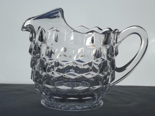 Fostoria American Clear 1/2 gallon Pitcher 8 Water Iced Tea Jug Glass w  Ice Lip