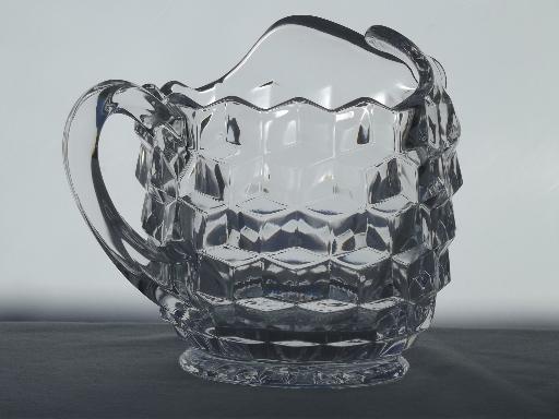 Fostoria American Clear 1/2 gallon Pitcher 8 Water Iced Tea Jug Glass w  Ice Lip