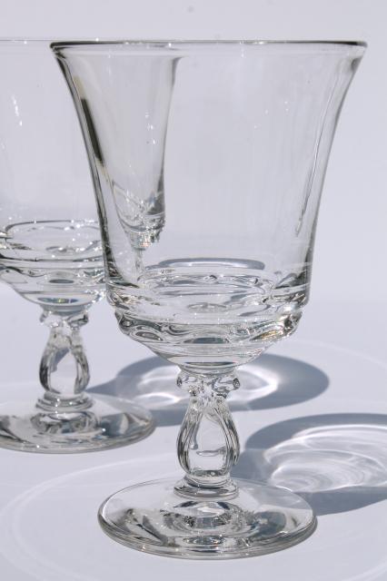 vintage Fostoria Century pattern water goblets or large wine glasses set of 8