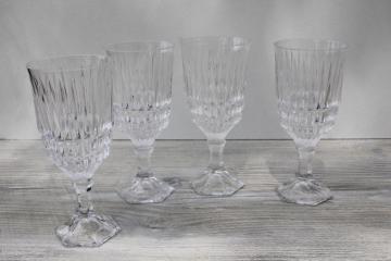 Fostoria Heritage crystal clear  Tea Goblets  & Water Goblets 