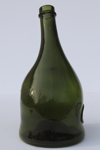 vintage French glass table decanter wine or brandy bottle marked Saint Vivant Paris France