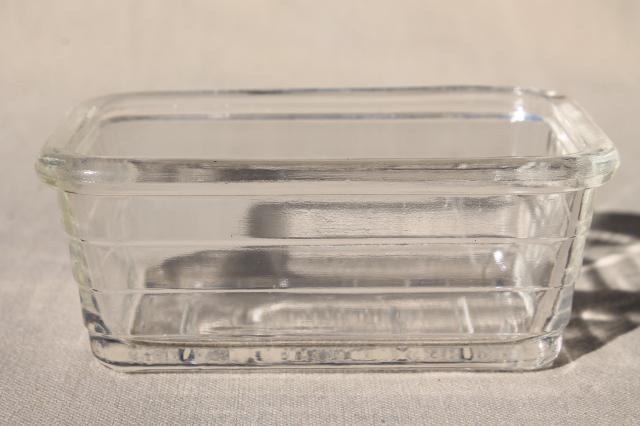 vintage Glasbake oven proof glass baking pans tiny child's size doll loaf, mini pie pan