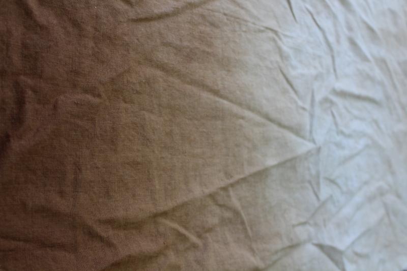 vintage Golden Loaf flour sack, primitive coffee tea stain dip dye grubby cotton fabric