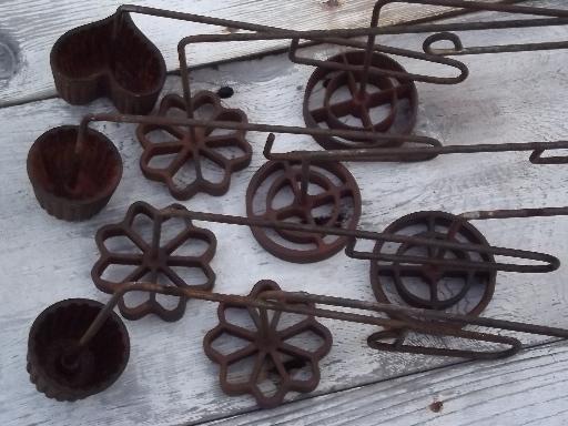 vintage Griswold rosette / timbale irons for cookies and patty molds