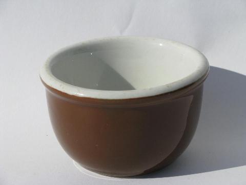 vintage Hall ironstone china, individual baking ramekins or custard cups