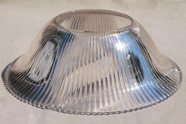 vintage Holophane glass lampshade, replacement shade for antique lamp or hanging light