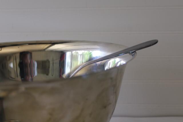 vintage International silver plate punch bowl set, julep glasses or cups, ladle
