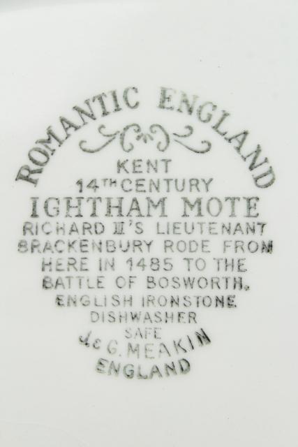 vintage J&G Meakin Romantic England scenic English country transferware serving platter