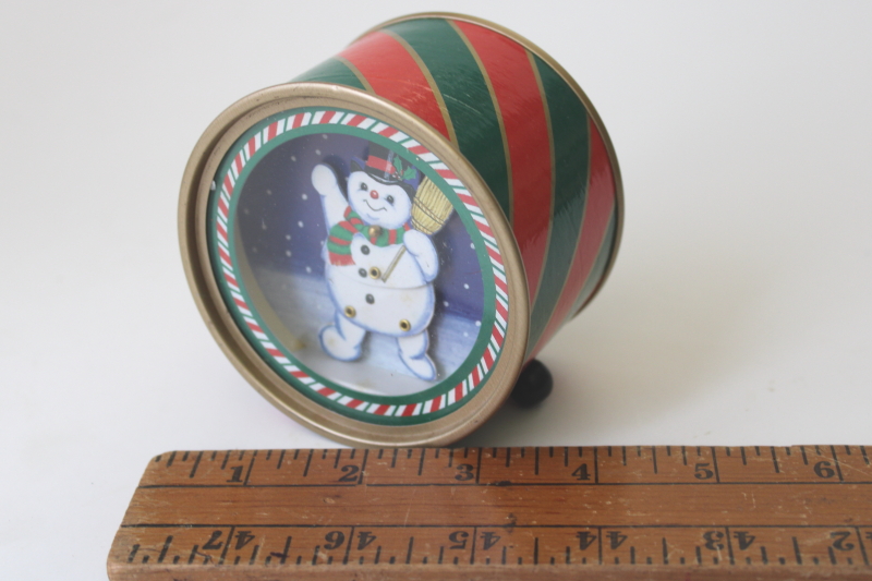 vintage Japan wind up music box diorama Frosty the Snowman articulated motion