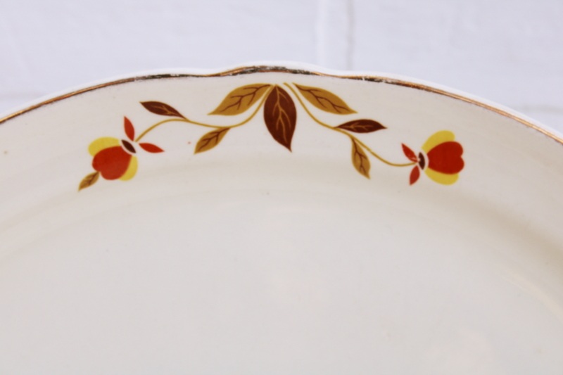 vintage Jewel Tea Autumn Leaf pattern Superior Hall Quality china dinnerware stack of platters
