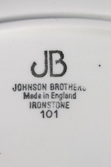 vintage Johnson Bros England Athena pattern white ironstone china platter