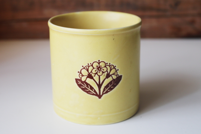 vintage Kiln Craft England ceramic spice jar Basil small planter pot