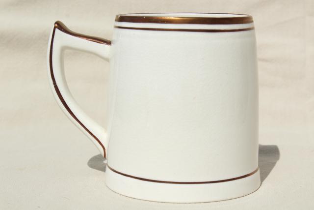vintage Kirkham pottery ceramic mug, cup w/ English hunt scene hounds & horses