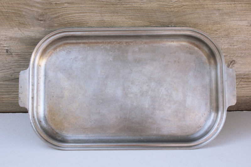 vintage Kitchen Craft West Bend aluminum Wear Ever type convertible roasting pan roaster cover