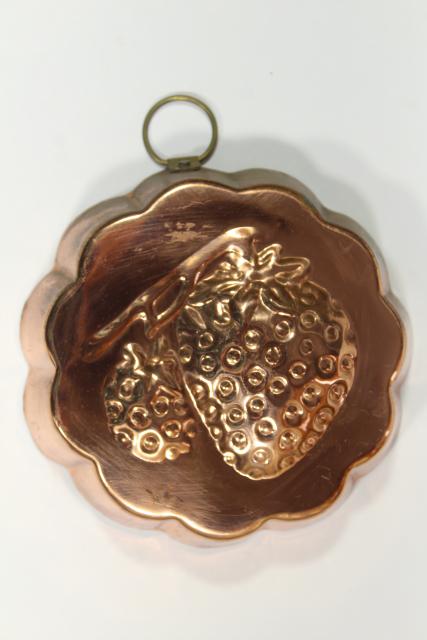 Details about   VINTAGE  COPPER JELLO MOLD WITH EMBOSSED  FRUIT   CAN ALSO BE USED AS WALL ART