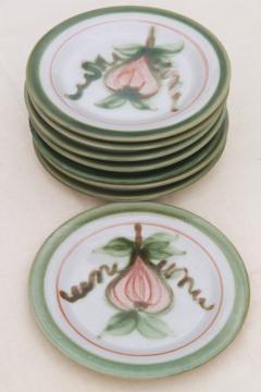 vintage Louisville stoneware pottery Harvest bread & butter plates, John B Taylor ceramics