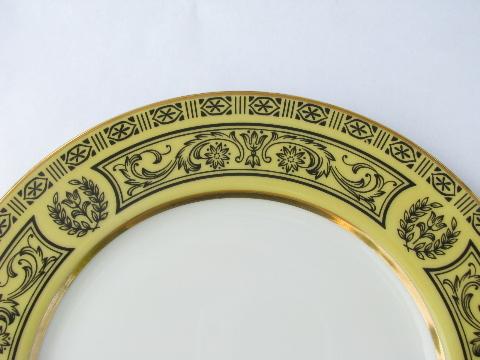 vintage Made in Japan fine china, 8 Golden Damask bread & butter plates