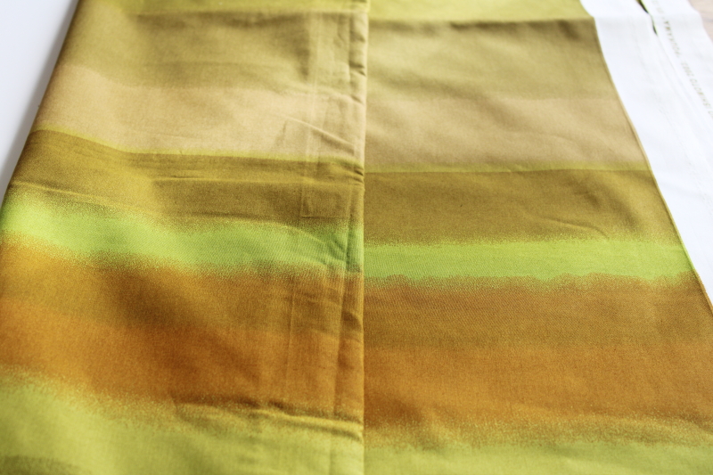 vintage Marimekko cotton fabric, Fujiwo Ishimoto Poukama print shaded greens 3 and one half yards