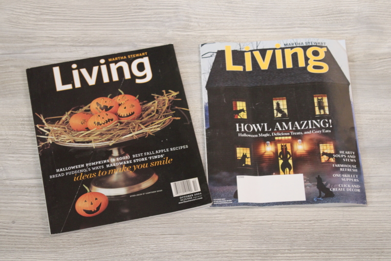 vintage Martha Stewart Living magazines, lot Halloween special  October back issues