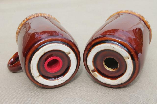 Glazed Earthenware Clay Salt and Pepper Shakers