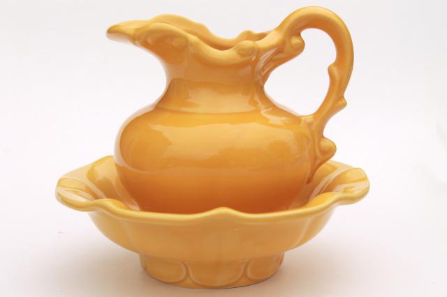 mccoy pottery yellow bowl