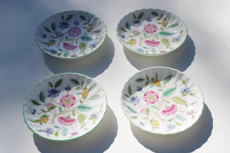 vintage Minton Haddon Hall china, set of tiny plates, coasters, butter pats?