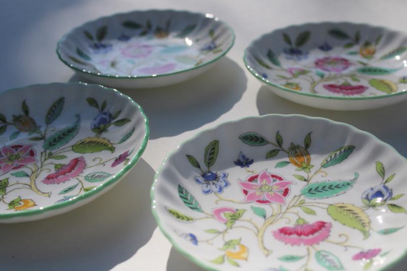 vintage Minton Haddon Hall china, set of tiny plates, coasters, butter pats?