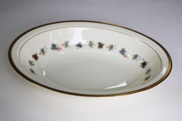 vintage Mirabeau Minton England bone china oval vegetable bowl, mint condition