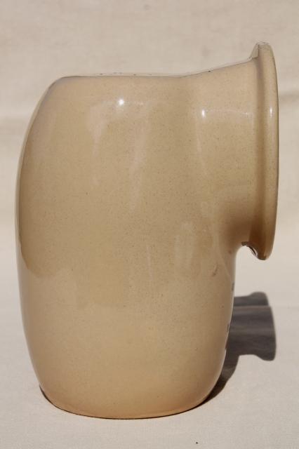 vintage Moira pottery - England salt pig, heavy stoneware crock jar salt keeper