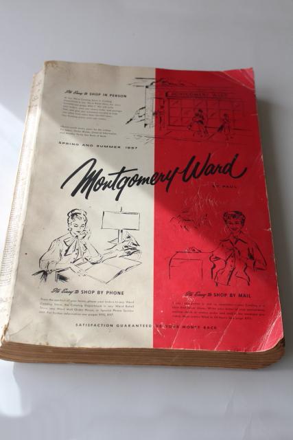 vintage Montgomery Ward catalog, Spring Summer 1957 big book, baby boomer memories